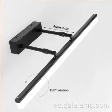 Luz de espejo LED extensible impermeable para una fácil instalación